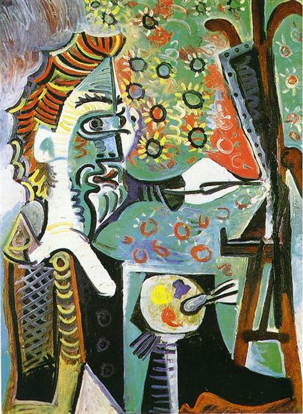 Pablo Picasso Oil Painting An Artist Le Peintre Surrealism